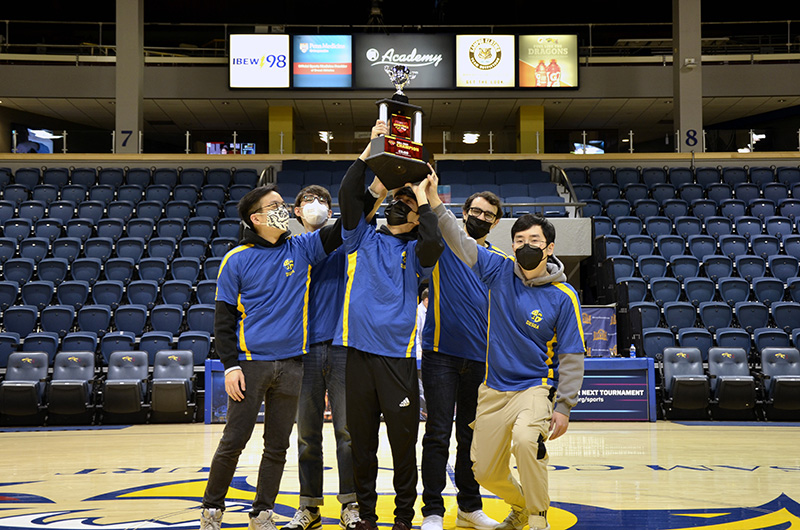 Drexel University Esports’ Counter Strike: Global Offensive team. From left to right: James Tran, David Stone, Jacob Lee, Noah Vaknin and Junjie Lin. William Trampel not pictured.